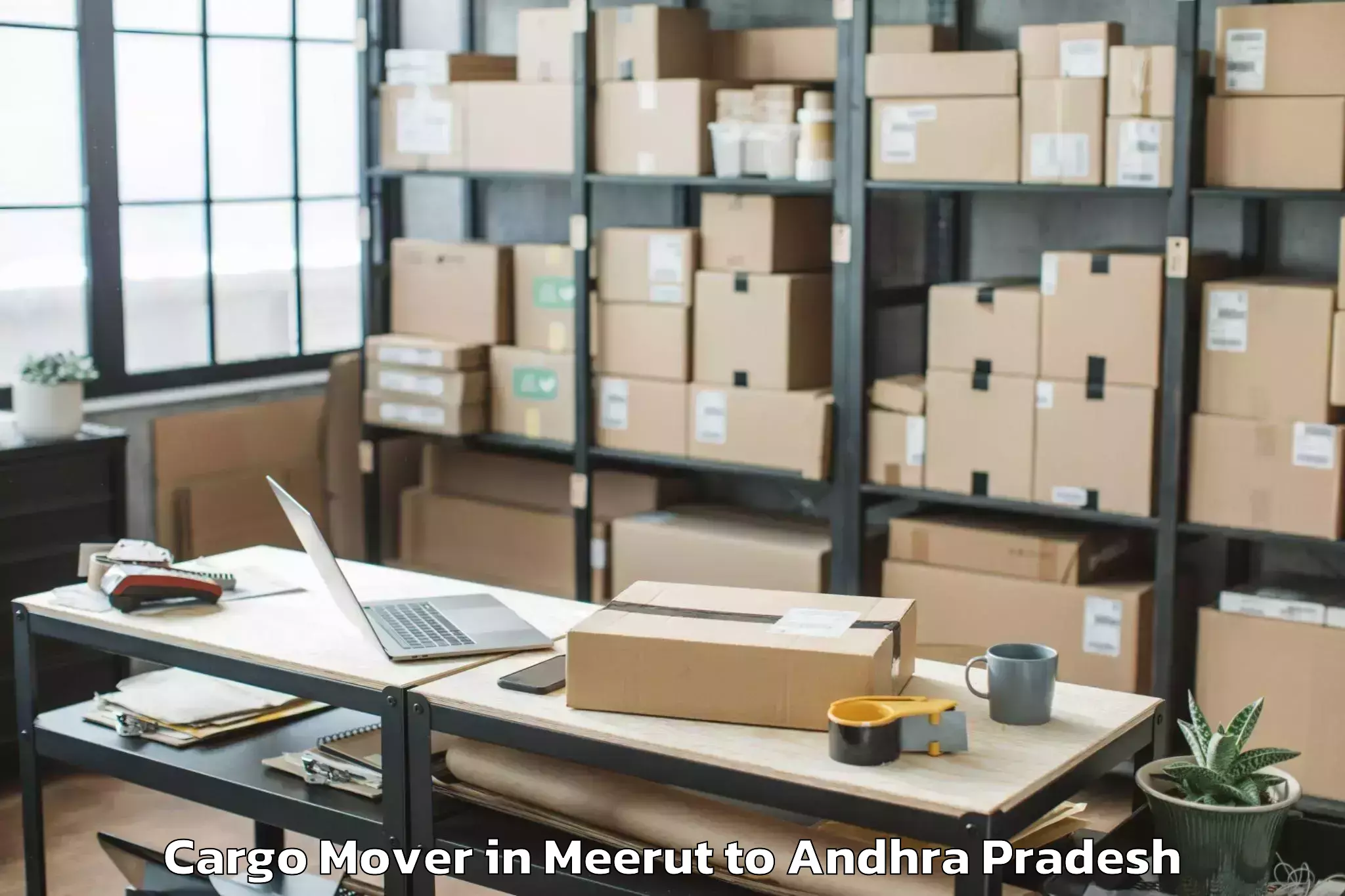 Book Meerut to Ponnuru Cargo Mover Online